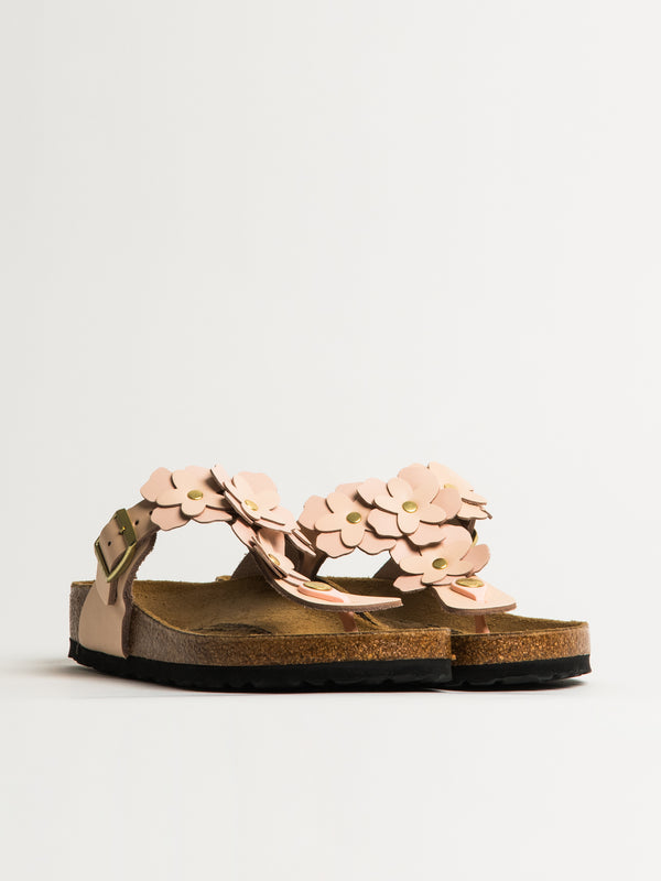BIRKENSTOCK WOMENS BIRKENSTOCK GIZEH FLOWER LEATHER SANDALS - REGULAR - LIGHT ROSE - Blackwell Supply Co.